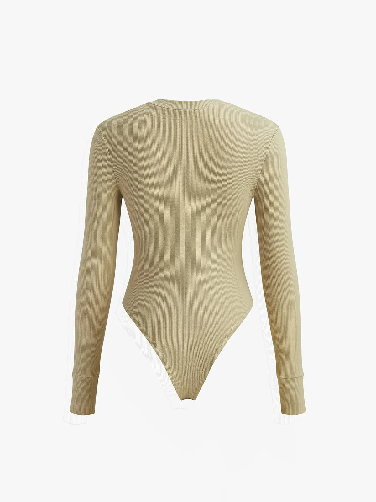 Ribbed Button Down Bodysuit sold by COMMENSE product image thumbnail 4