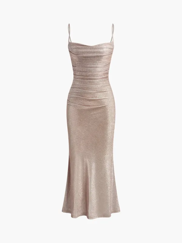 Backless Slim Purl Long Dress sold by COMMENSE