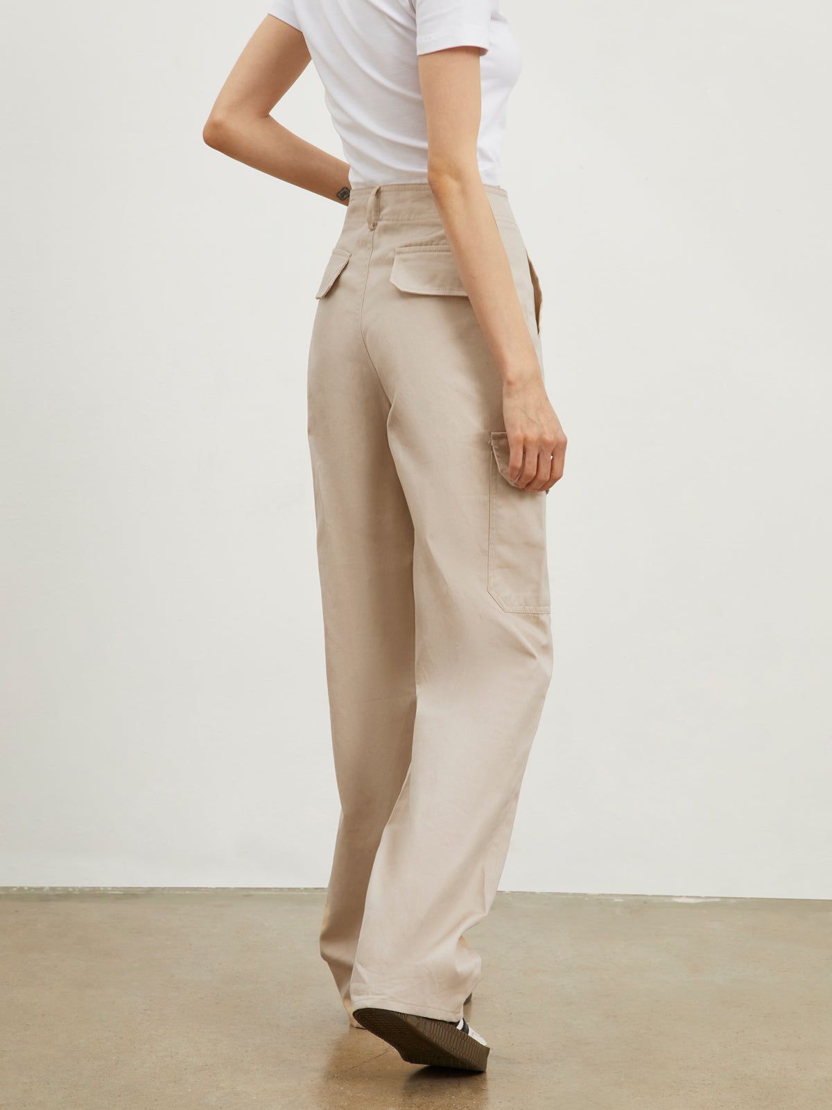 Cargo Buttoned Straight Leg Pants sold by COMMENSE product image thumbnail 3