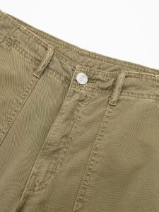 Cargo Buttoned Straight Leg Pants sold by COMMENSE