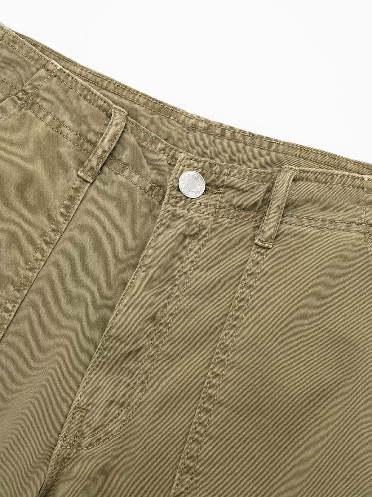 Cargo Buttoned Straight Leg Pants sold by COMMENSE product image thumbnail 7