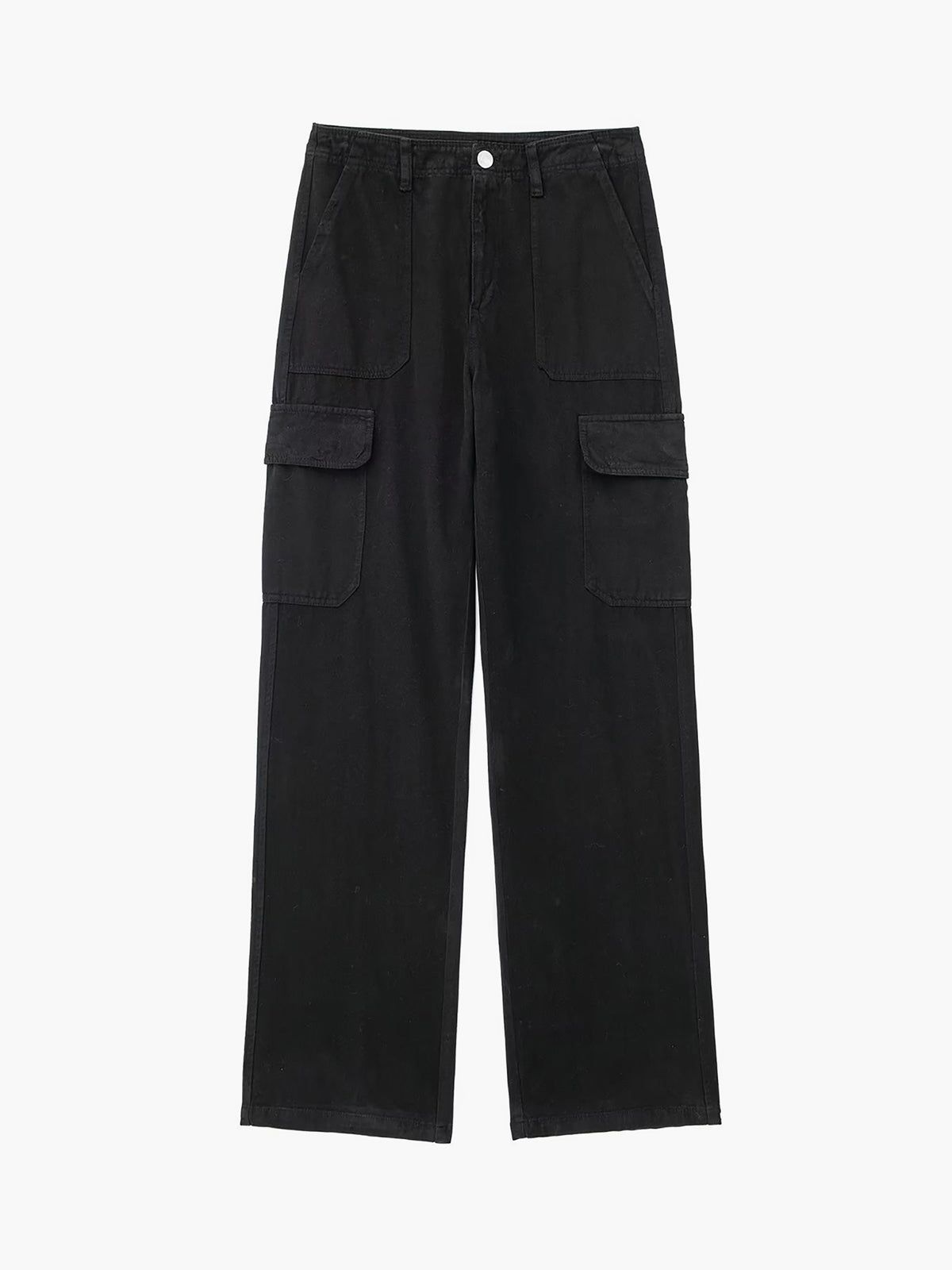 Cargo Buttoned Straight Leg Pants sold by COMMENSE product image thumbnail 8