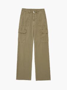 Cargo Buttoned Straight Leg Pants sold by COMMENSE
