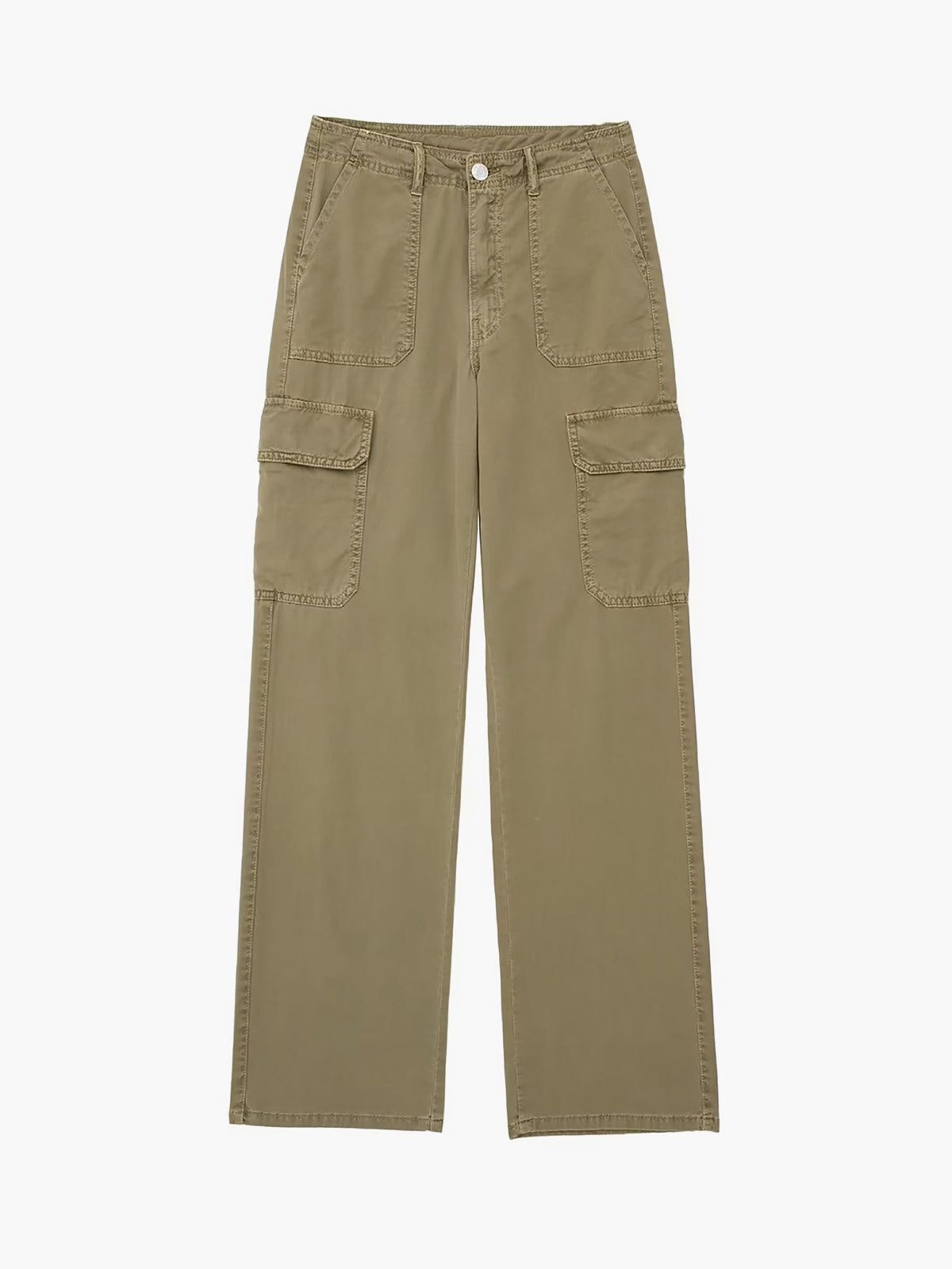 Cargo Buttoned Straight Leg Pants sold by COMMENSE product image thumbnail 5