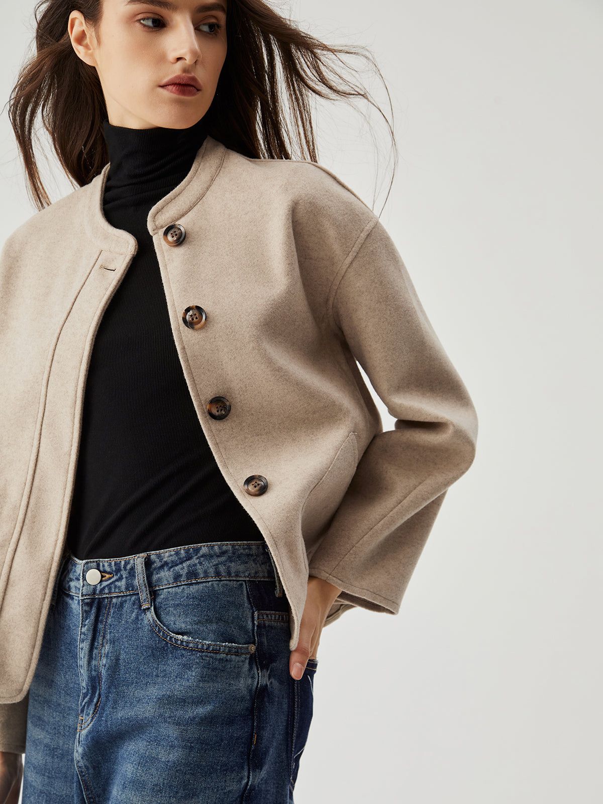 Solid Pocket Button Jacket sold by COMMENSE product image thumbnail 3