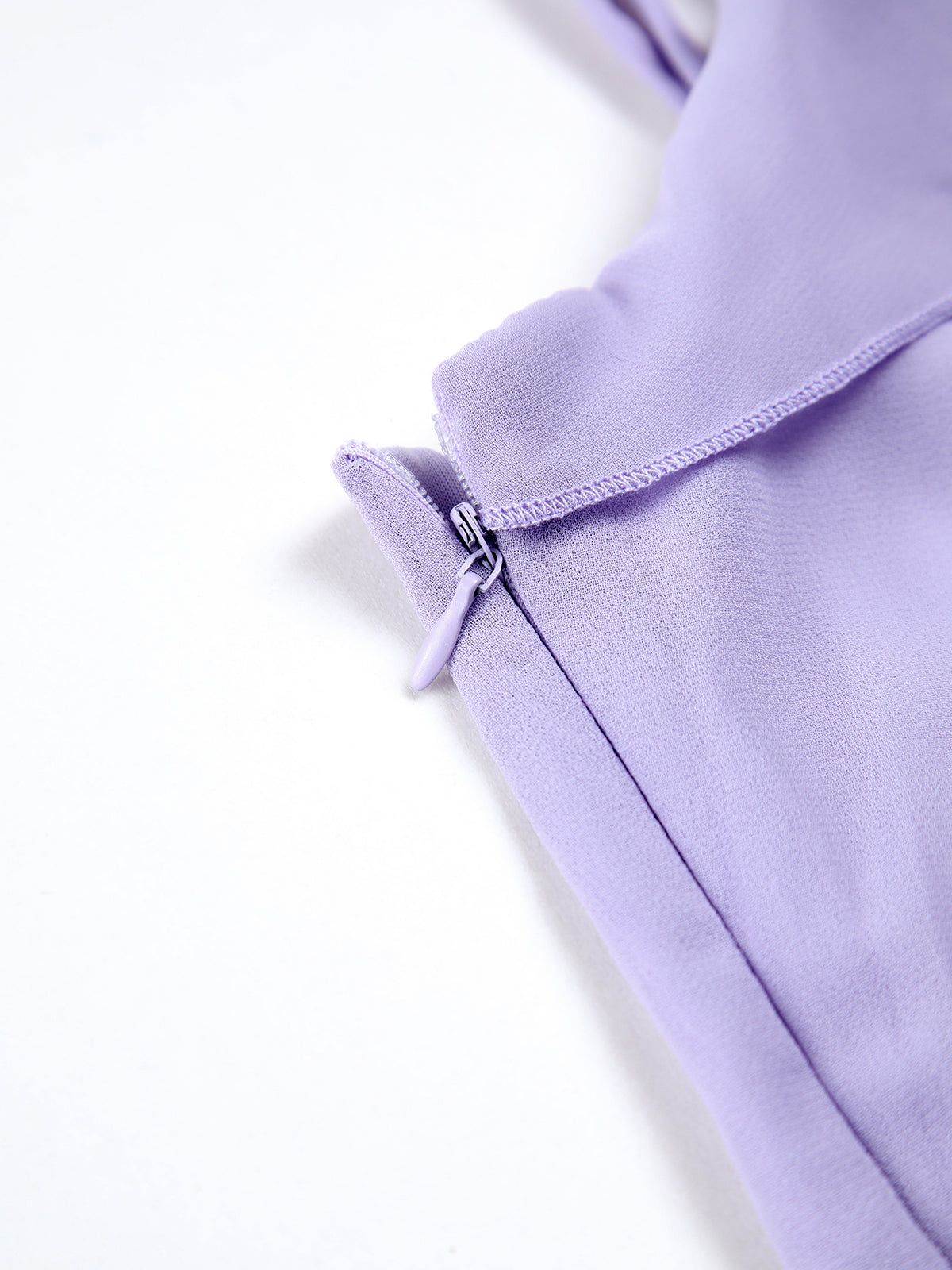 Ruffle Zippered Midi Dress sold by COMMENSE product image thumbnail 3