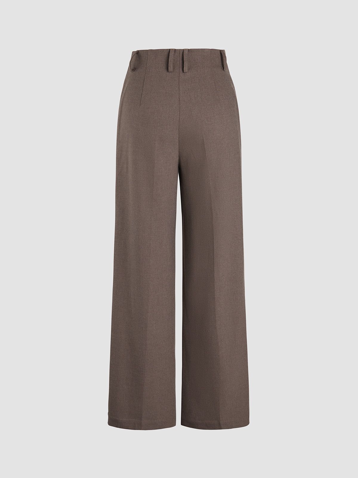 Dark Brown Wide Leg Pants sold by COMMENSE product image thumbnail 3
