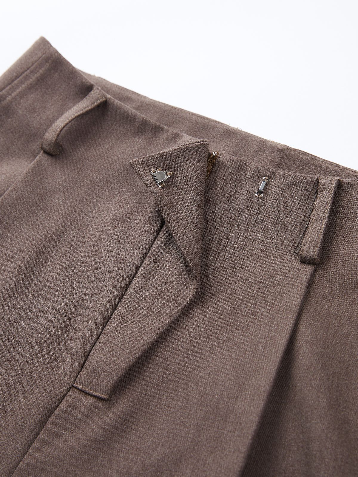 Dark Brown Wide Leg Pants sold by COMMENSE product image thumbnail 4