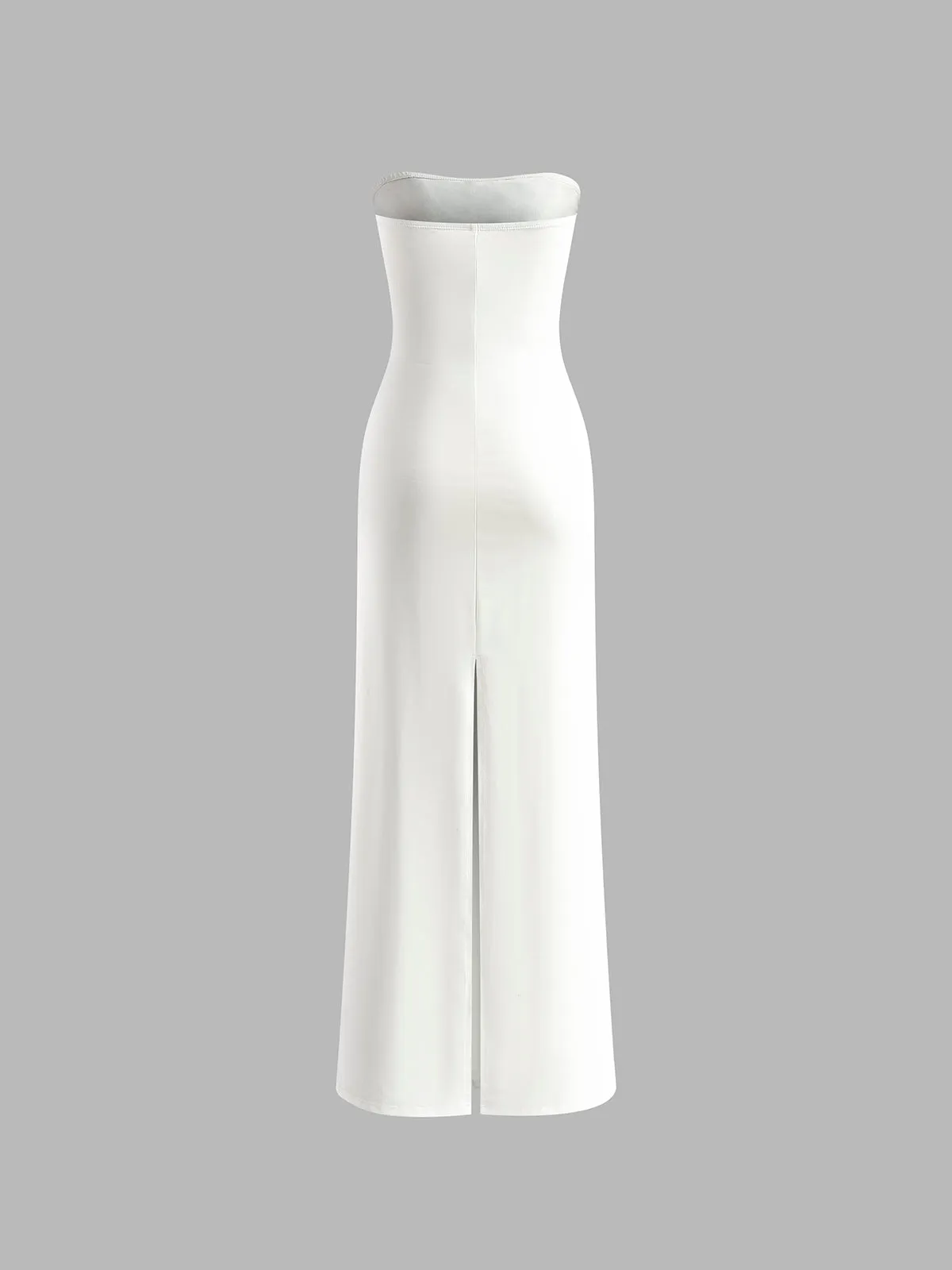 Bow Front Strapless Split Long Dress sold by COMMENSE product image thumbnail 4