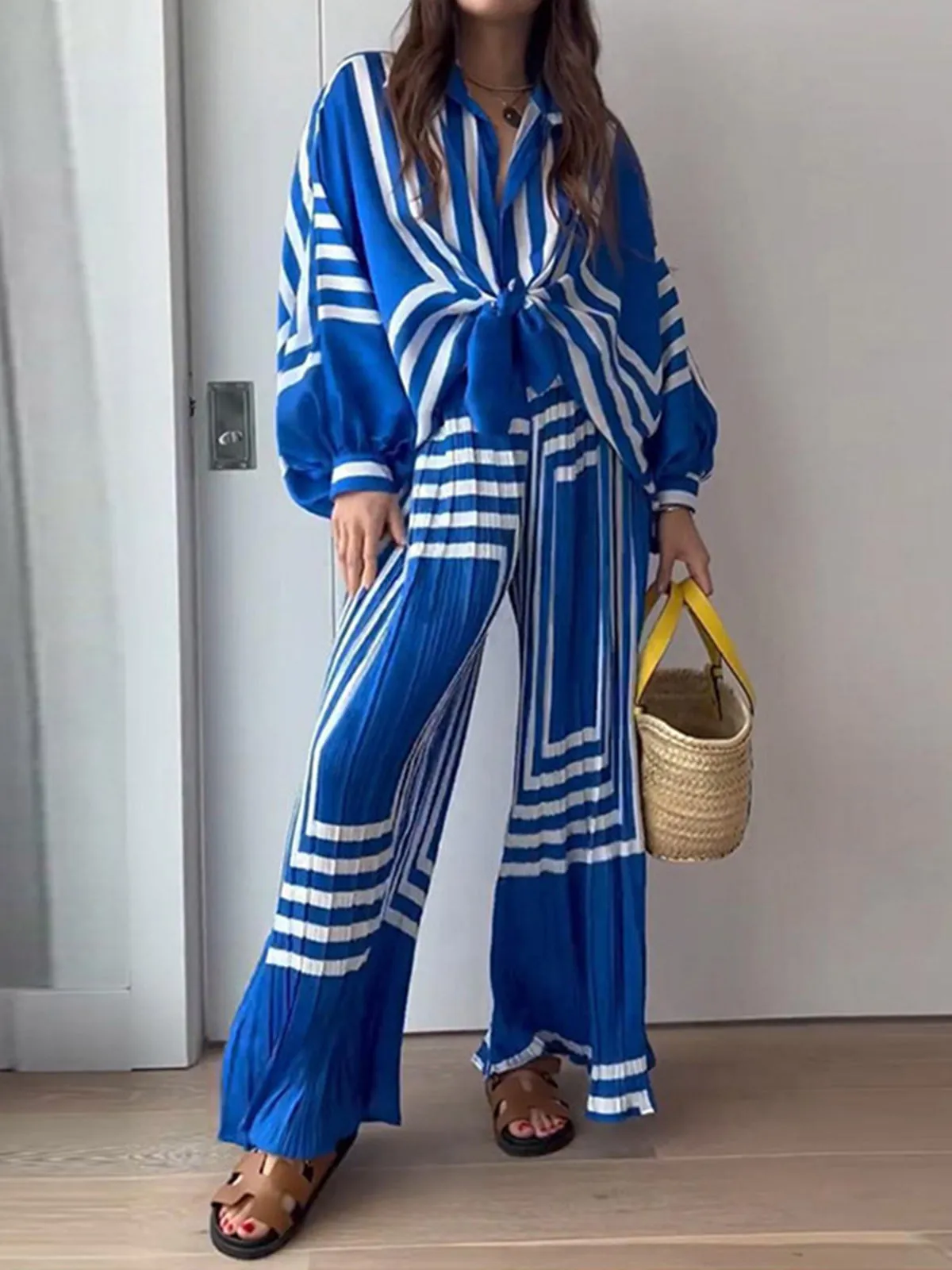 Oversized Print Vacation Pants Set sold by COMMENSE product image thumbnail 3