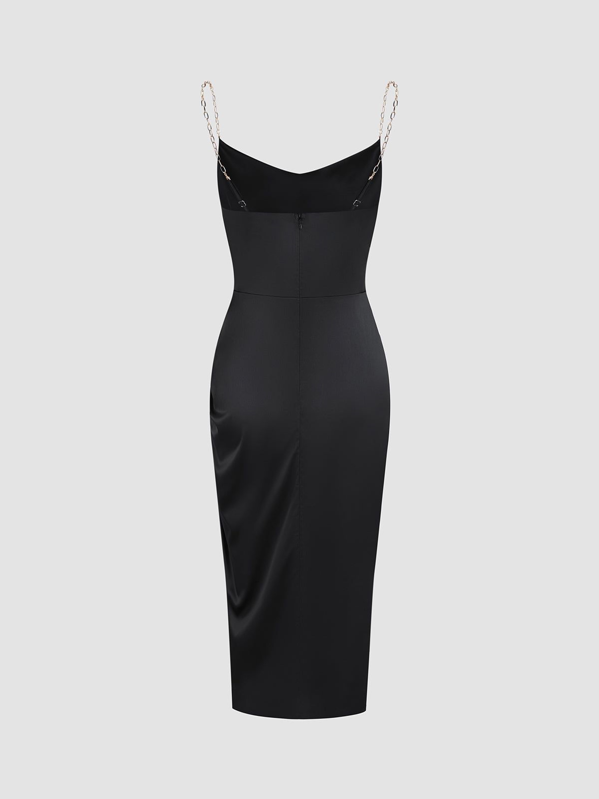 Daydream Satin Ruched Midi Dress sold by COMMENSE product image thumbnail 4