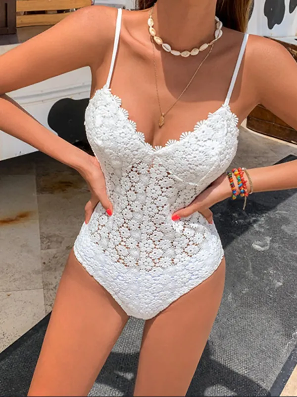 Daisies One Piece Swimsuit sold by COMMENSE