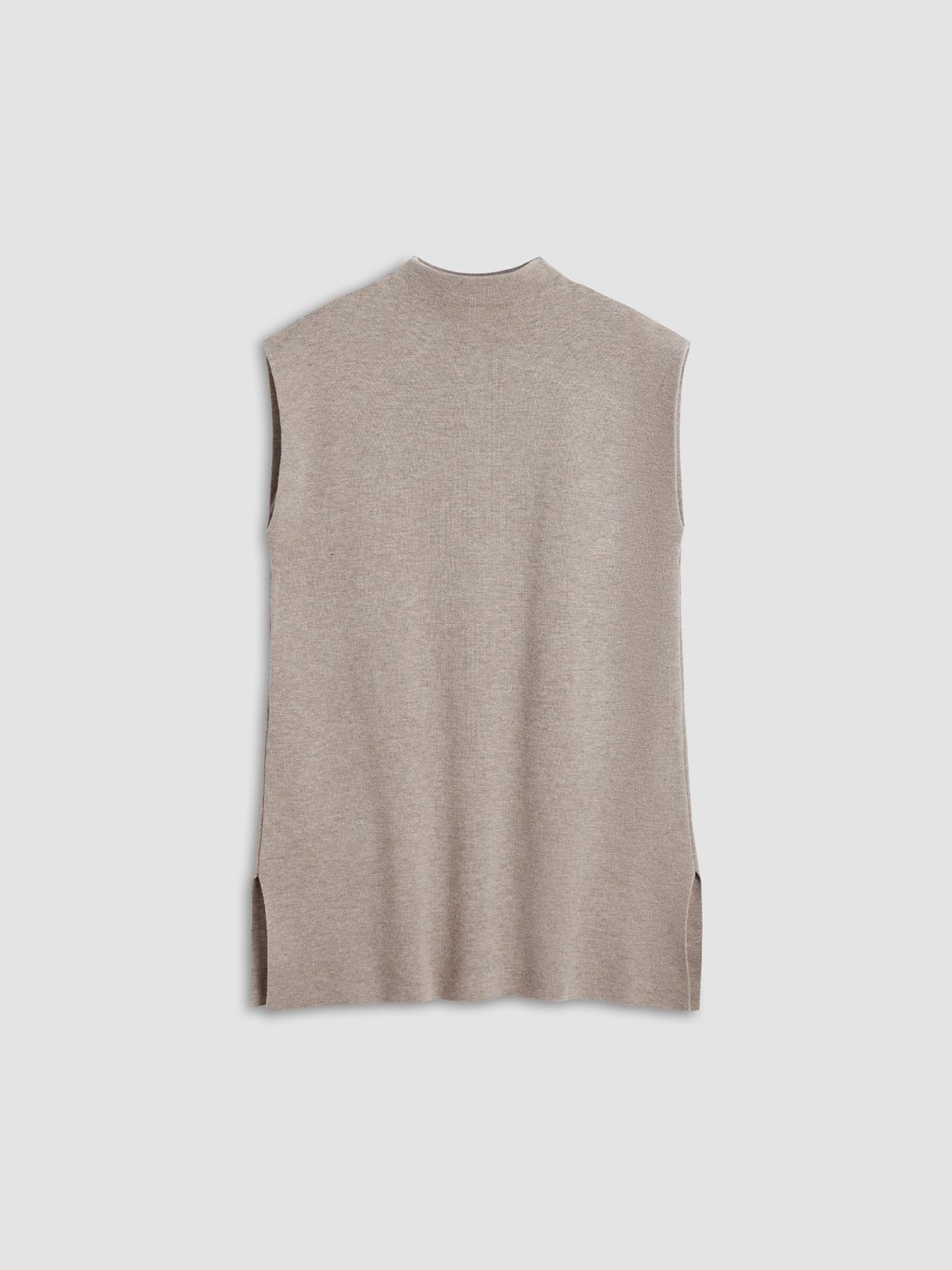 Leisurely Stand Collar Knit Tank Top sold by COMMENSE