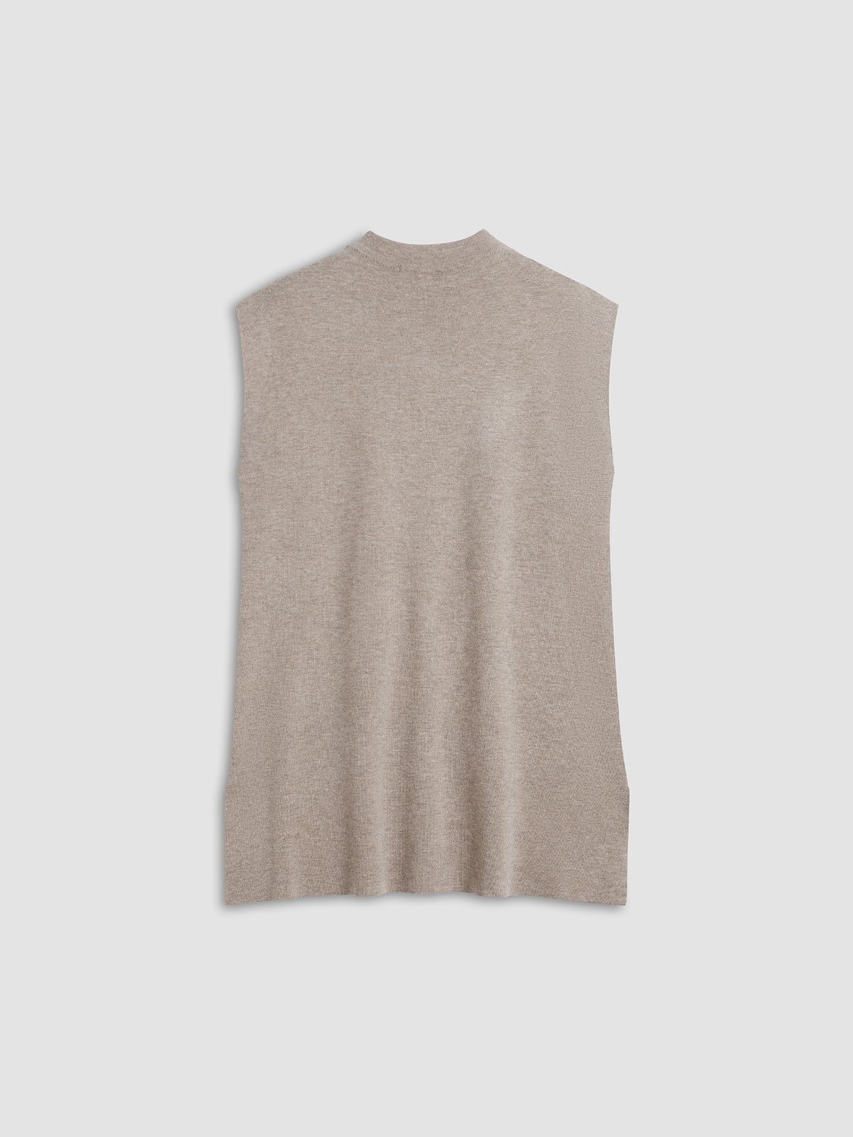 Leisurely Stand Collar Knit Tank Top sold by COMMENSE product image thumbnail 2