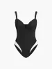 Contrast One-Piece Swimsuit sold by COMMENSE