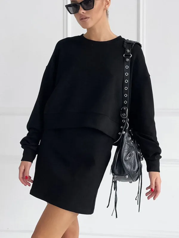 On The Go Two Piece Skirt Set sold by COMMENSE