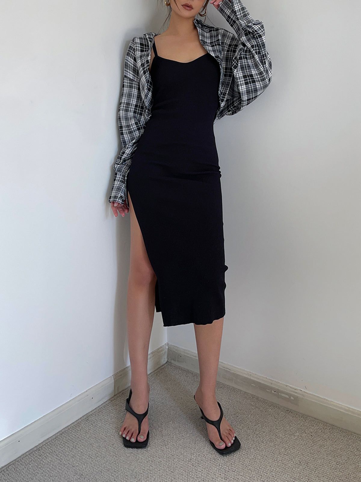 Cotton Knit Midi Dress sold by COMMENSE product image thumbnail 6