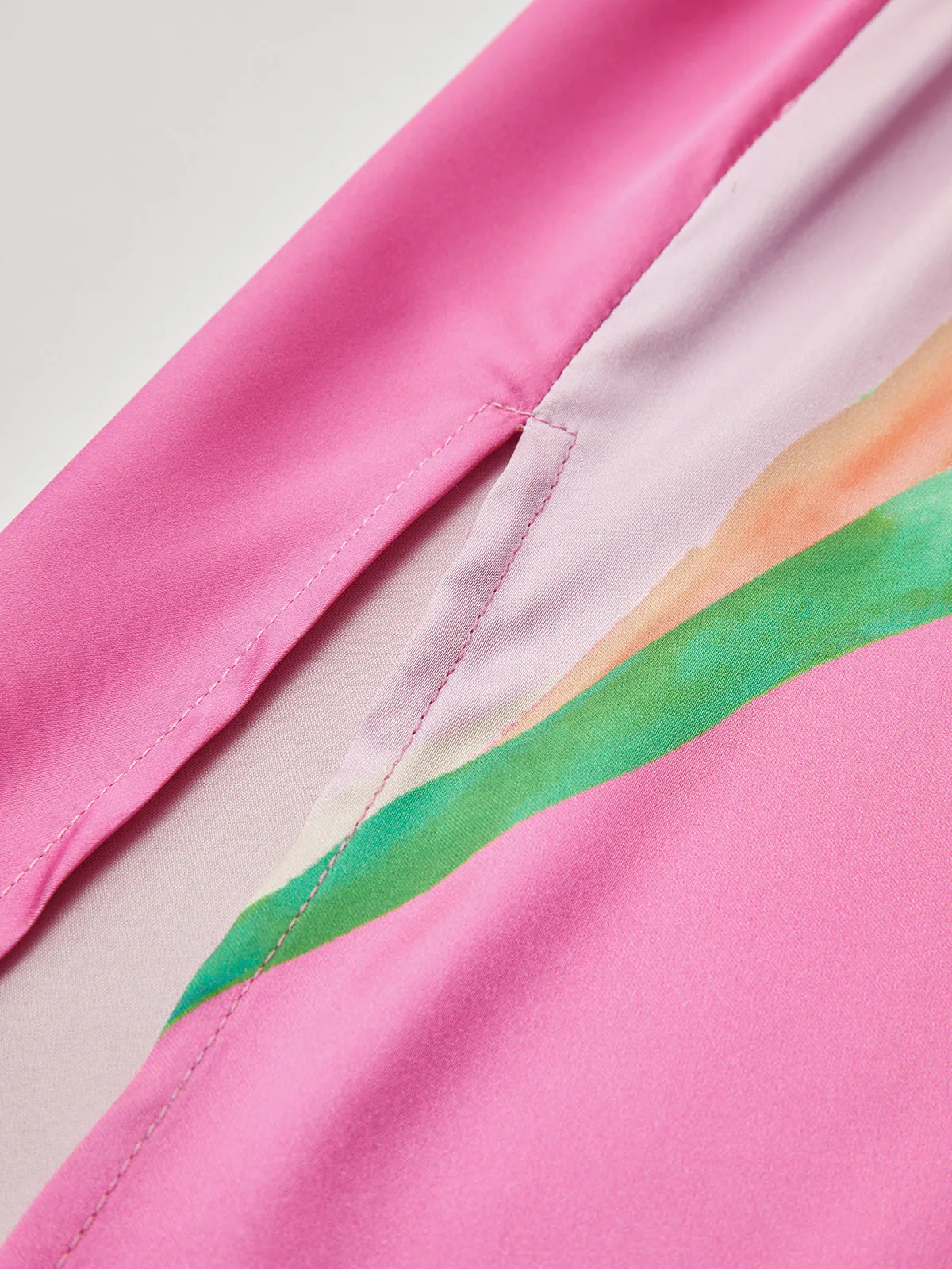 Satin Floral Halter Backless Dress sold by COMMENSE product image thumbnail 5