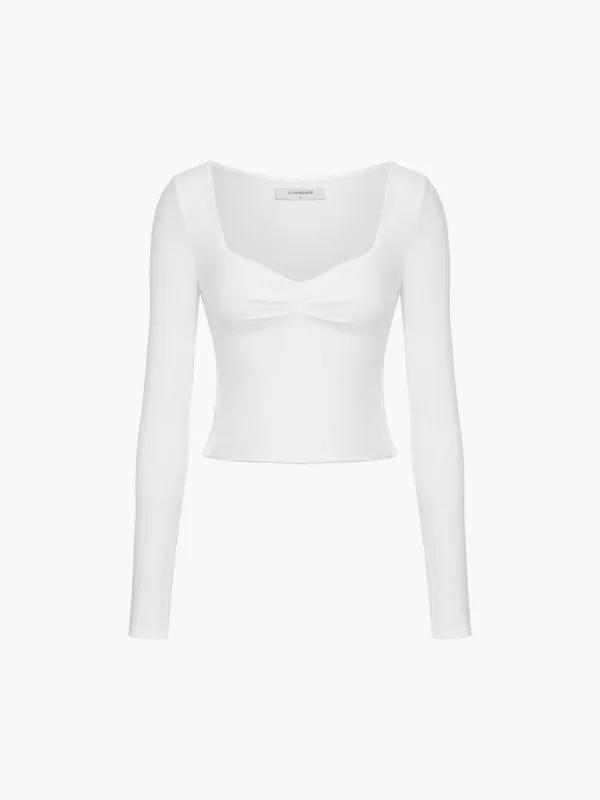 Ruched Detail Long Sleeve Shirt sold by COMMENSE
