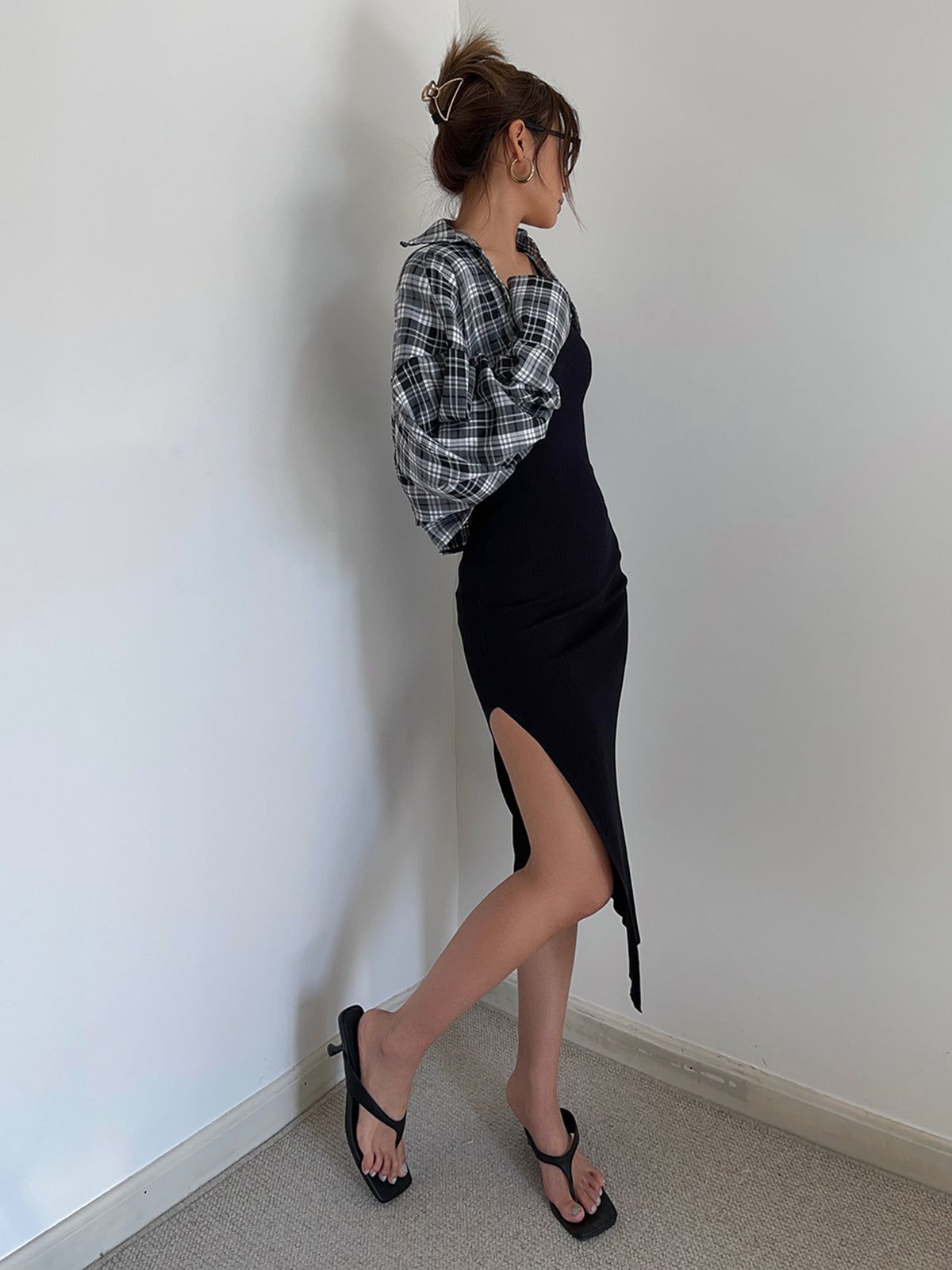 Cotton Knit Midi Dress sold by COMMENSE product image thumbnail 8