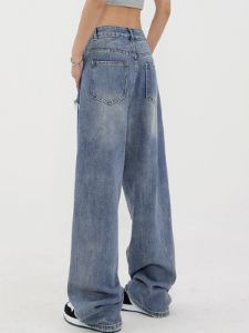 Ripped Denim Baggy Boyfriend Jeans sold by COMMENSE