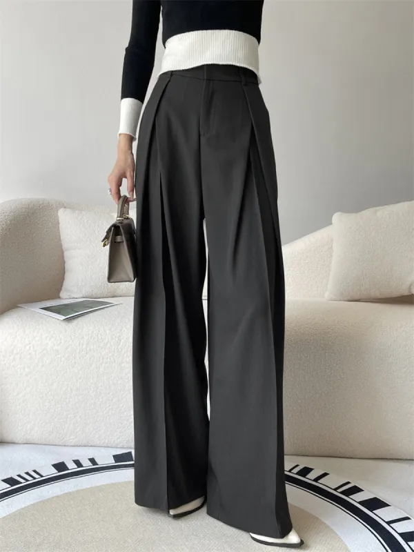 Pleated Wide Leg Suit Pants sold by COMMENSE