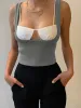 Two-Tone Bra Detail Cami Top sold by COMMENSE