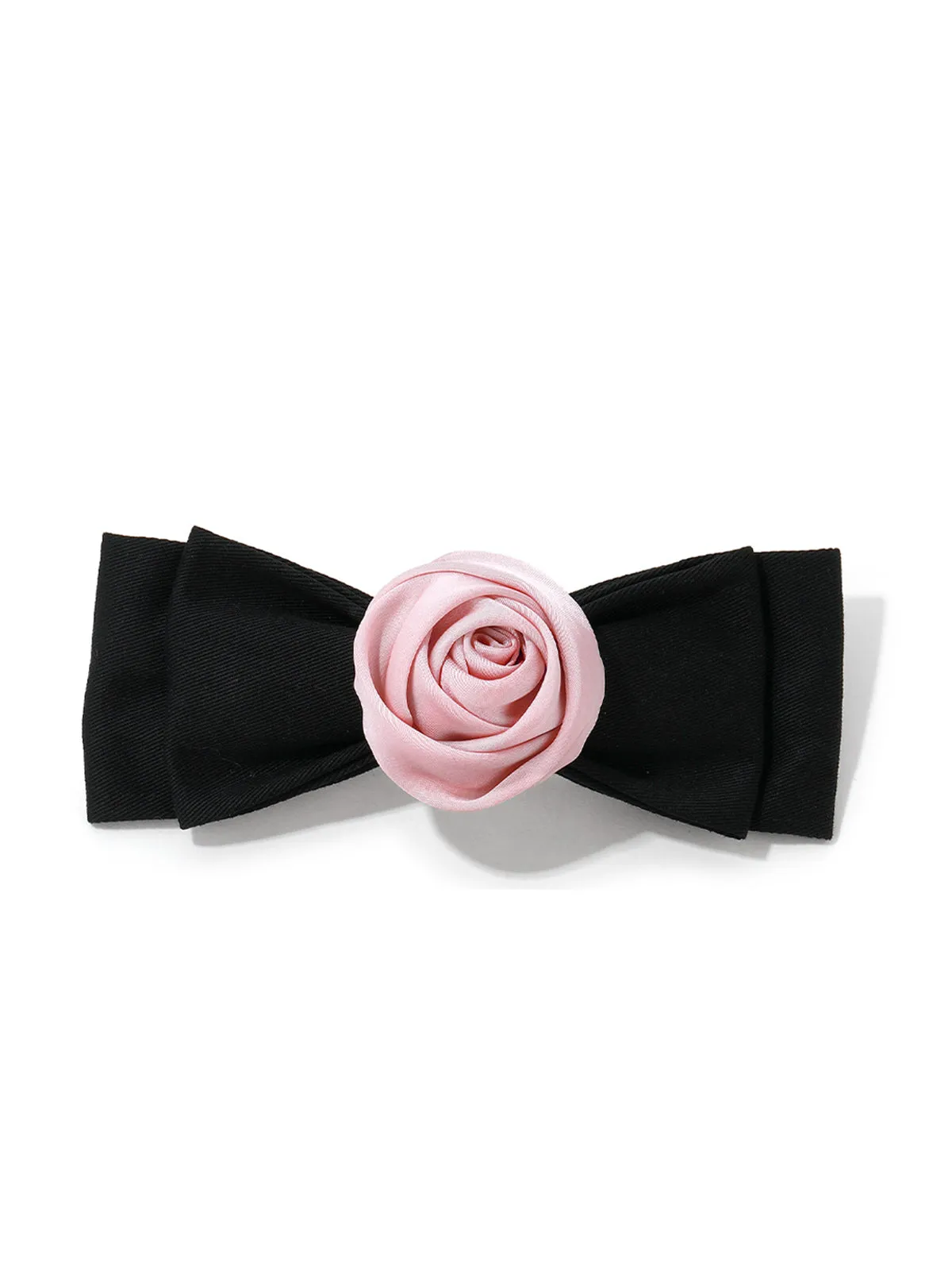 Rose Decor Bowknot Hair Clip sold by COMMENSE