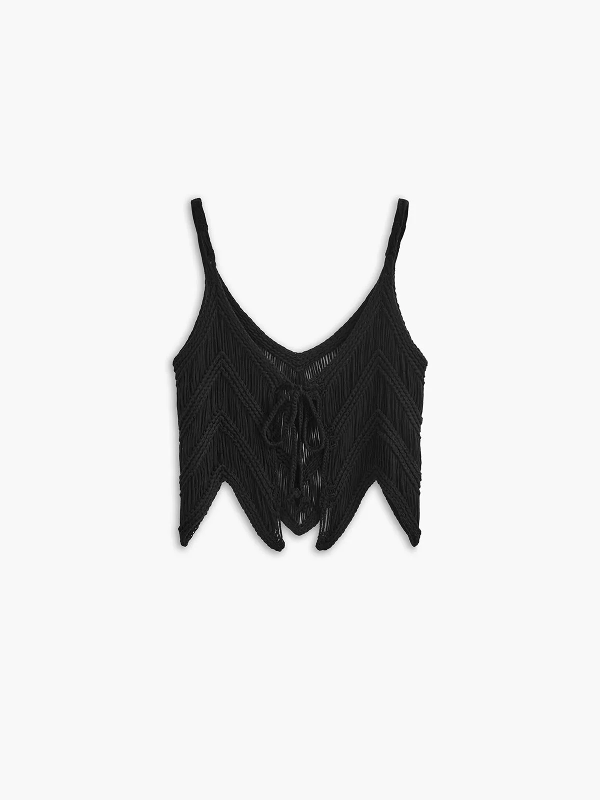 Leisure Knotted Sweater Vest sold by COMMENSE