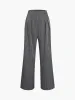 Pinstripe Pleated Wide Leg Dress Pants sold by COMMENSE