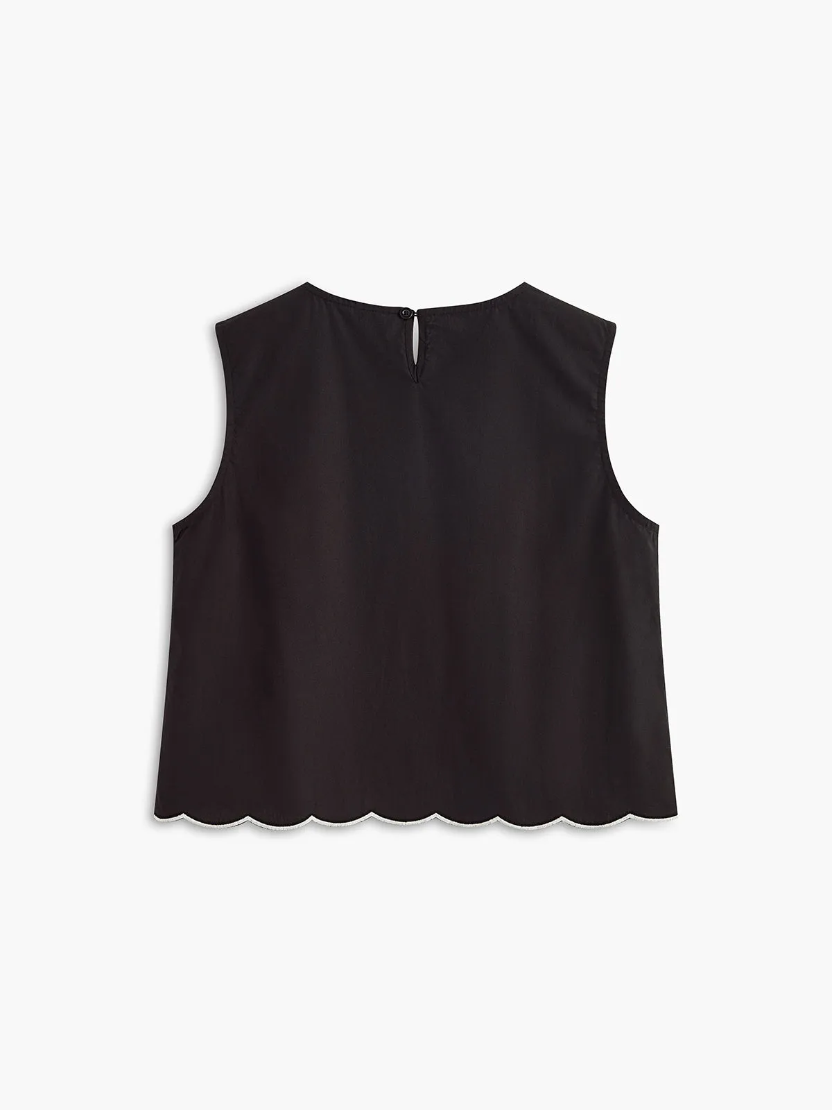 Embroidery Round Neck Sleeveless Tank Top sold by COMMENSE product image thumbnail 2