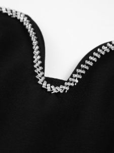 Rhinestone Sweetheart Crop Tube Top sold by COMMENSE