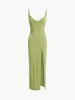 Strap Slit Midi Dress sold by COMMENSE
