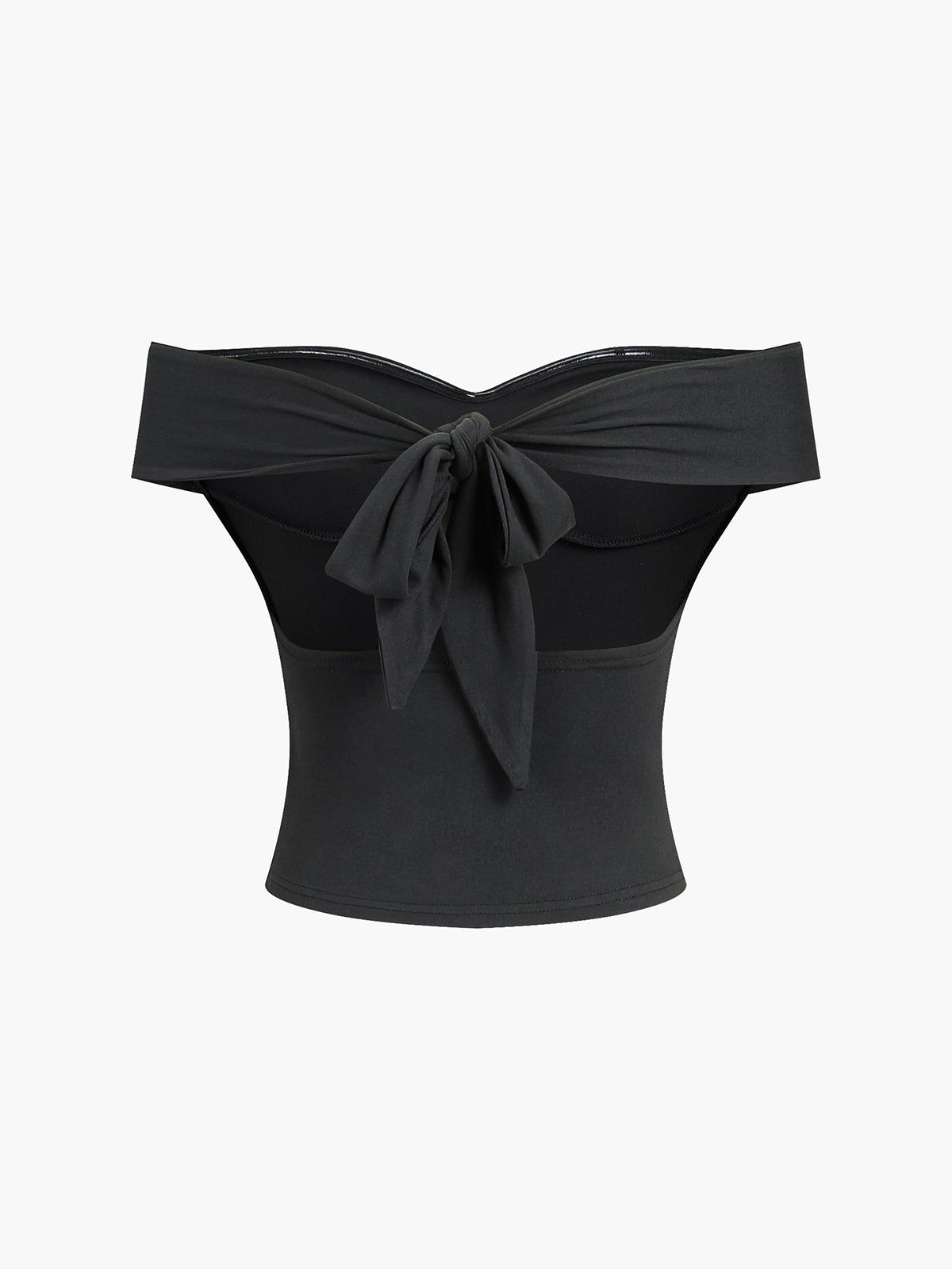 Sweetheart Open Back Tied Crop Top sold by COMMENSE product image thumbnail 5