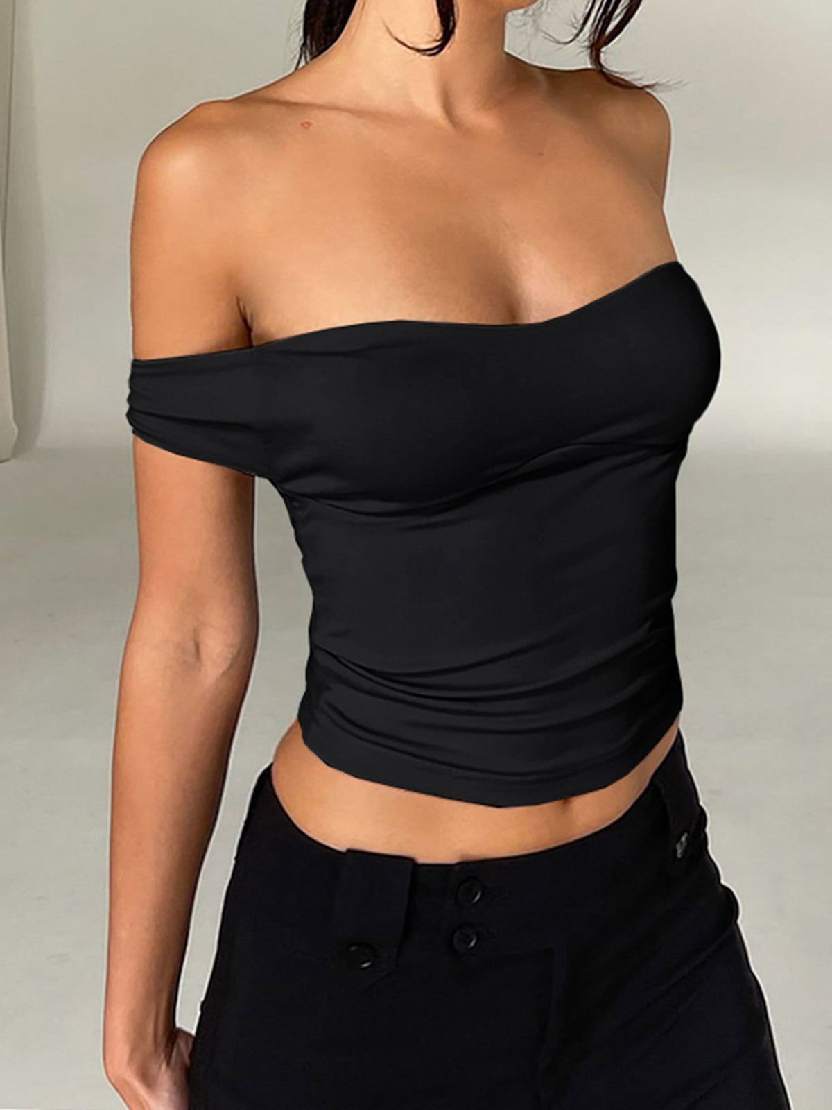 Sweetheart Open Back Tied Crop Top sold by COMMENSE product image thumbnail 2