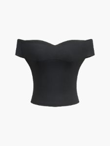 Sweetheart Open Back Tied Crop Top sold by COMMENSE