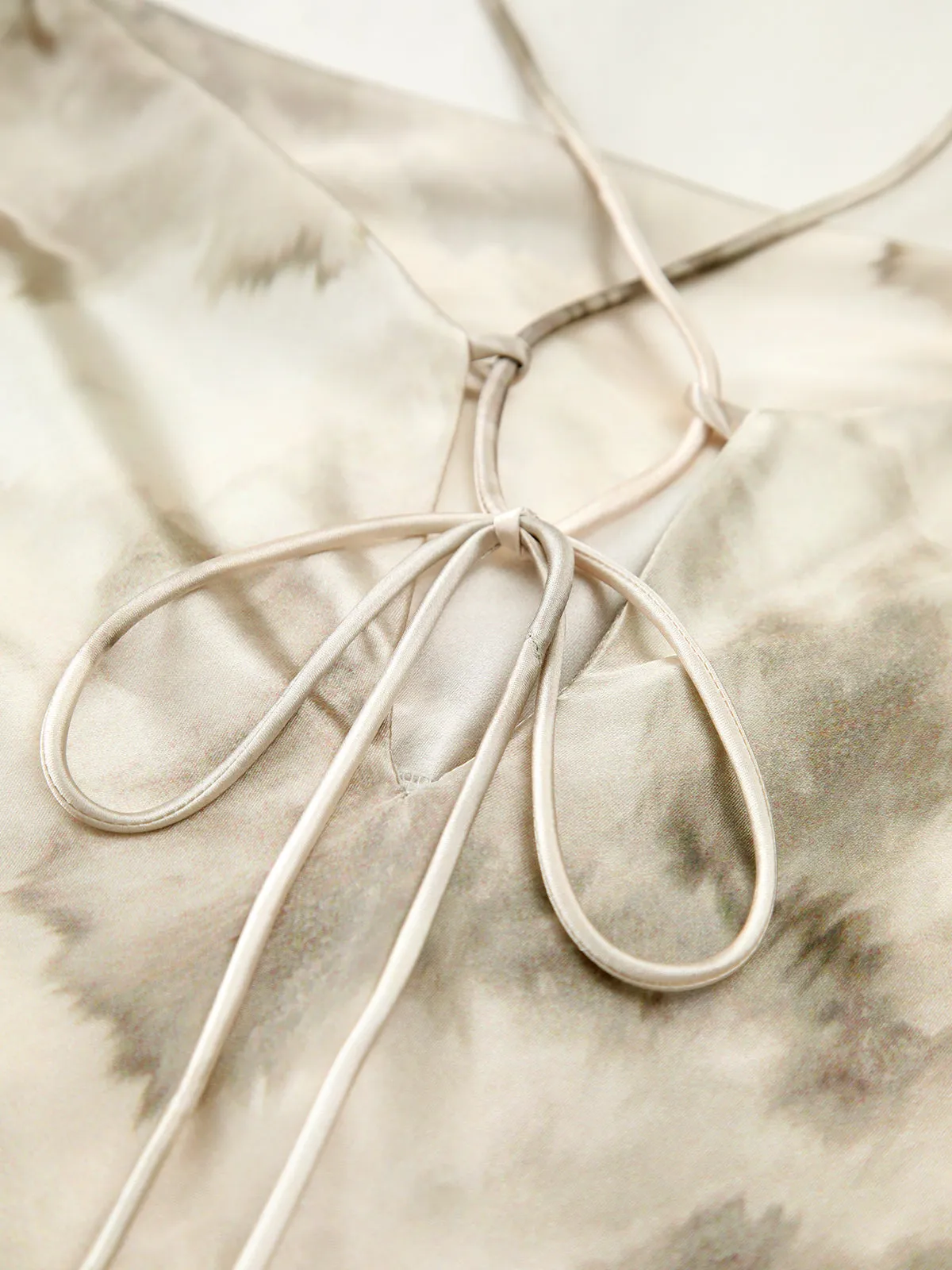 Ink Painting Print Backless Crisscross Cami Midi Dress sold by COMMENSE product image thumbnail 3