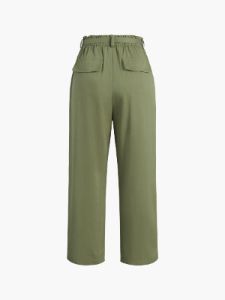 Belted Cropped Straight Leg Pants sold by COMMENSE