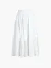 Embroidery Romantic Pleated Midi Skirt sold by COMMENSE