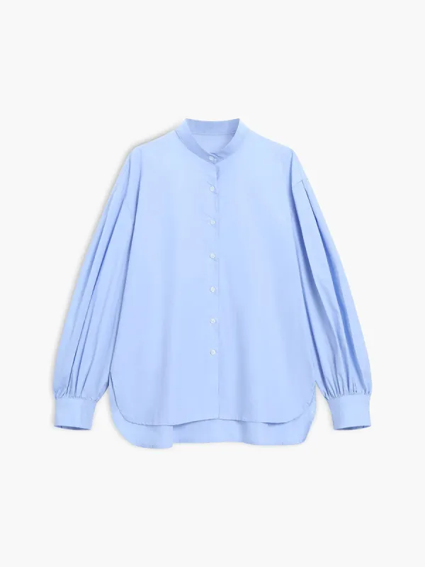 Puff Sleeve Button Down Shirt sold by COMMENSE
