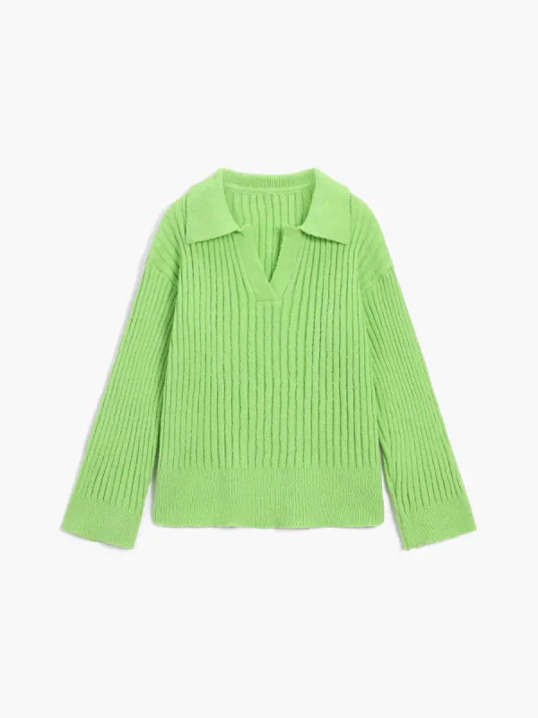 Greeness Rib Sweater sold by COMMENSE