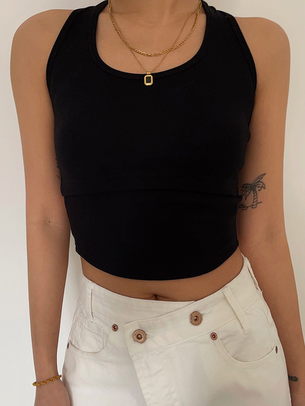 Back Cutout Crop Tank Top sold by COMMENSE product image thumbnail 8