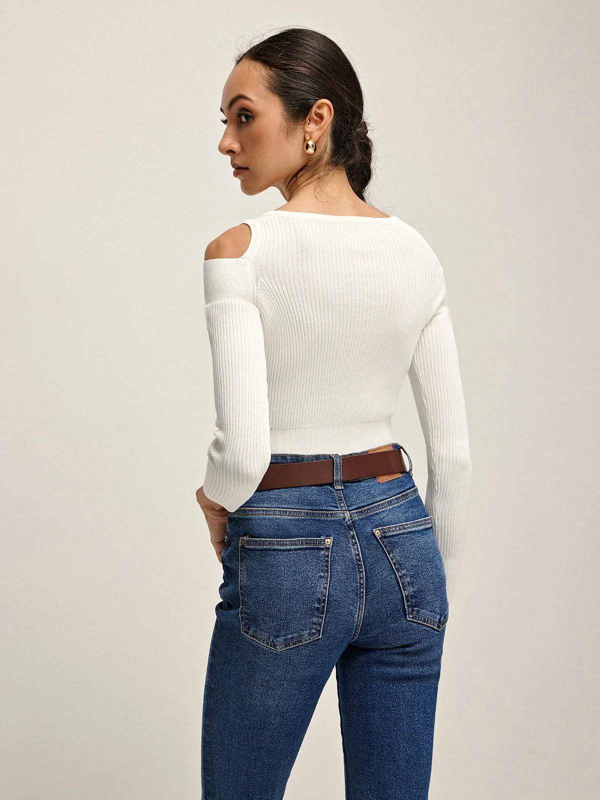 Plain Ribbed Design Pullover Sweater sold by COMMENSE product image thumbnail 2