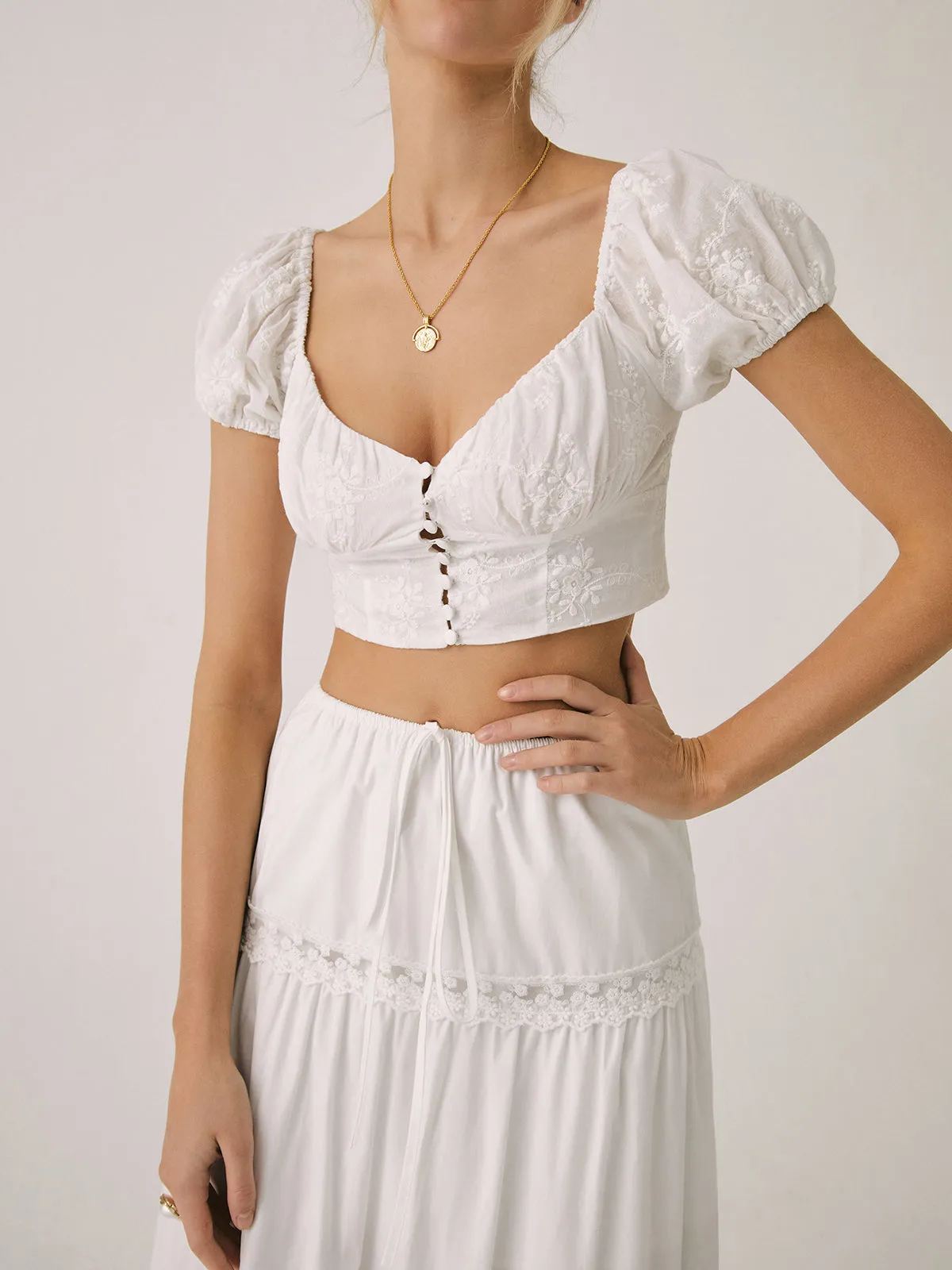 Solid Cotton Elegant Crop Blouse sold by COMMENSE