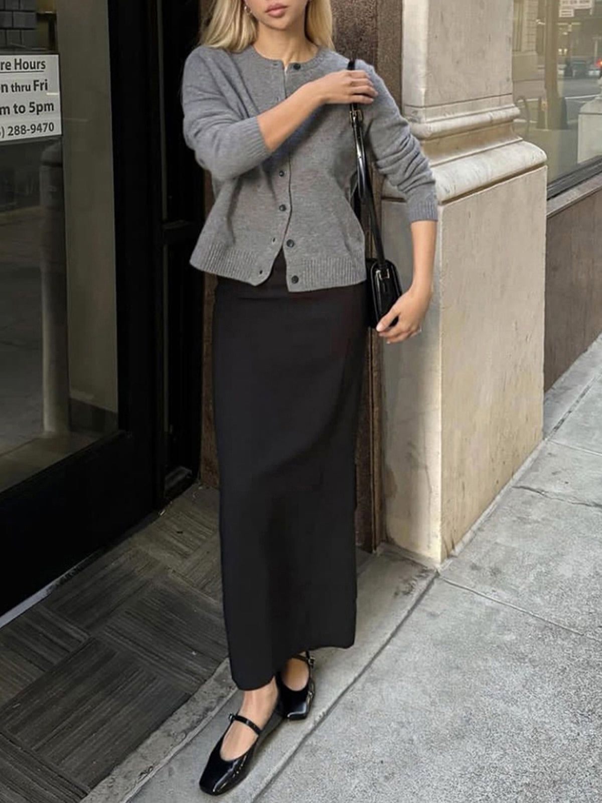 Lightweight Charcoal Cardigan sold by COMMENSE product image thumbnail 2