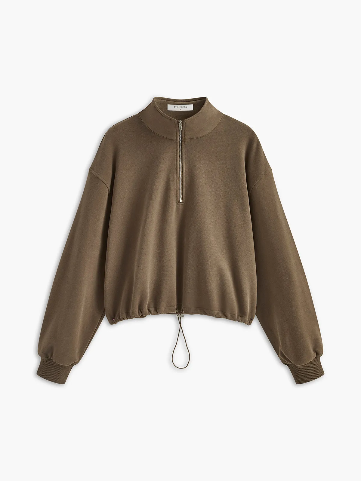 Stand Collar Drawstring & Zipper Sweatshirt sold by COMMENSE product image thumbnail 5