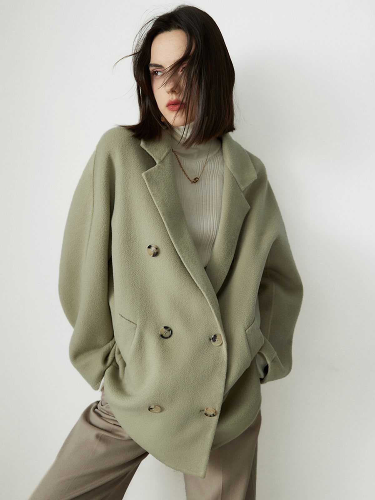 Olivine Single Breasted Blazer sold by COMMENSE