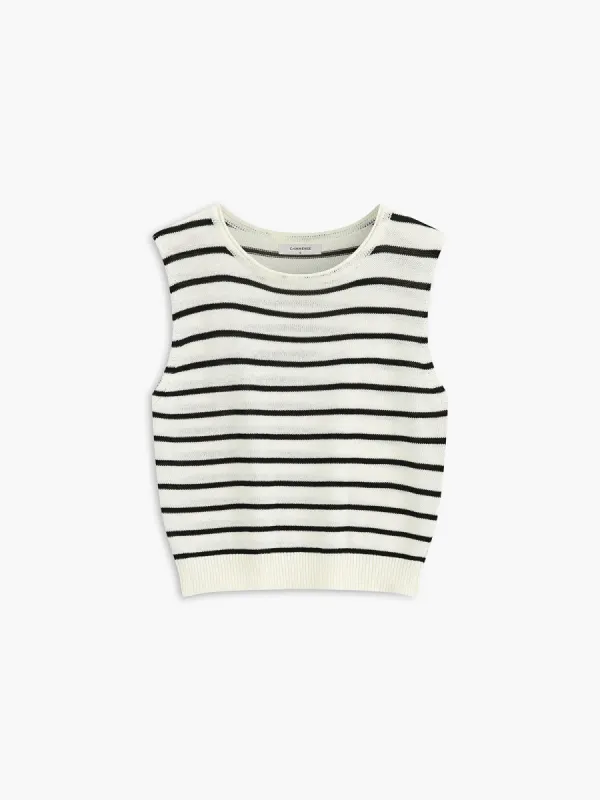 Classic Stripe Sweater Vest sold by COMMENSE