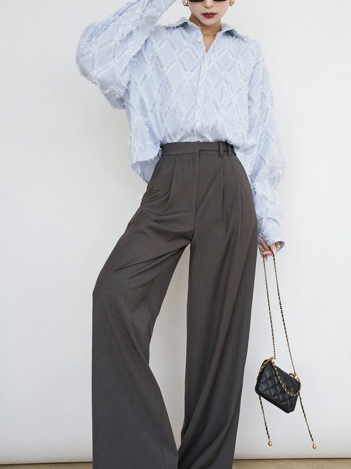 Diamond Pattern With Tassel Line Shirt sold by COMMENSE product image thumbnail 4