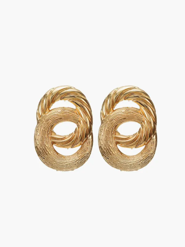 Vintage Cross Circular Drop Earrings sold by COMMENSE